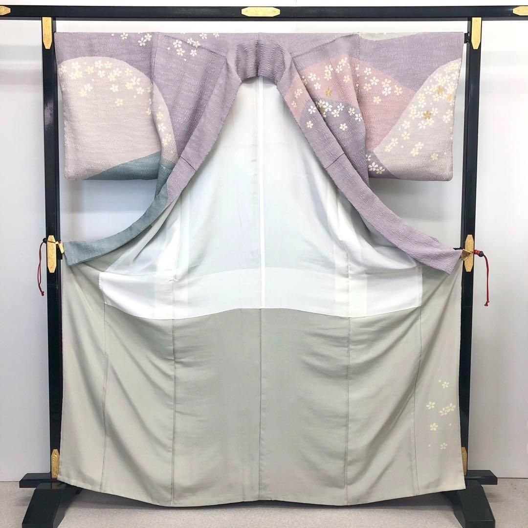 訪問着 青柳 大喜百花 鮮やかな色彩 美しい花絞り トールサイズ K-3556