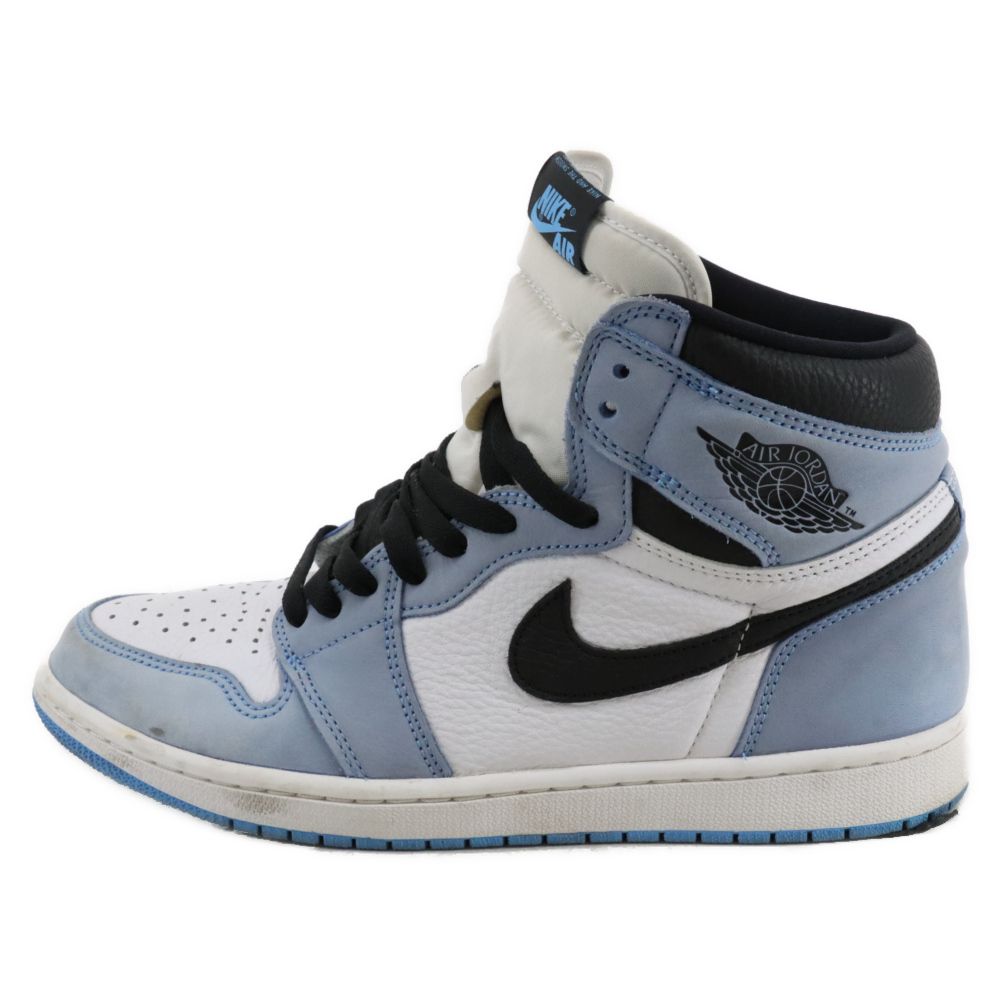 NIKE (ナイキ) AIR JORDAN 1 RETRO HIGH OG UNIVERCITY BLUE エアジョーダン1 ユニバーシティーブルー ハイカットスニーカー ブルー/ホワイト US10/28.0cm 555088-134