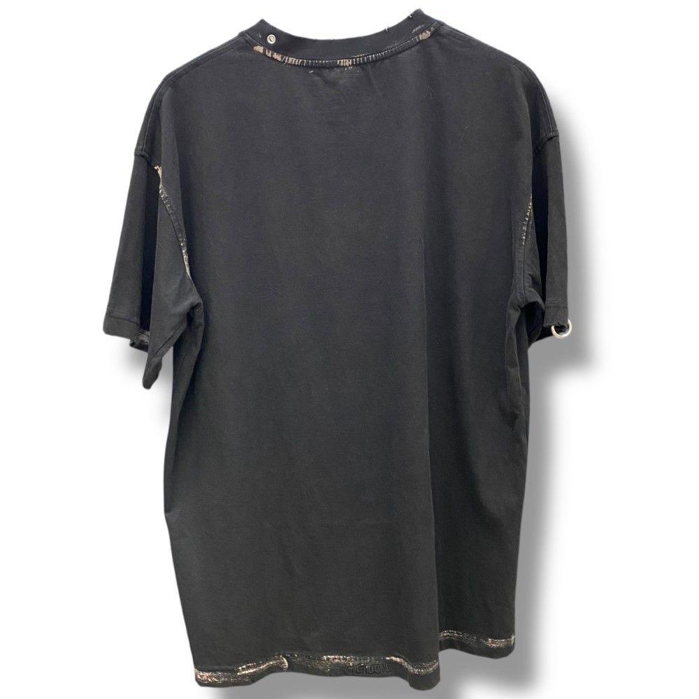 WE11DONE 25SS BLACK PIERCING DETAIL T-SHIRT Sサイズ ブラック