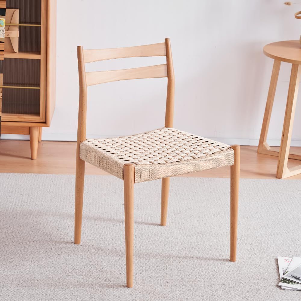 ダイニングチェア木製 ペーパーコード座面 完成品 人気 組み立て不要