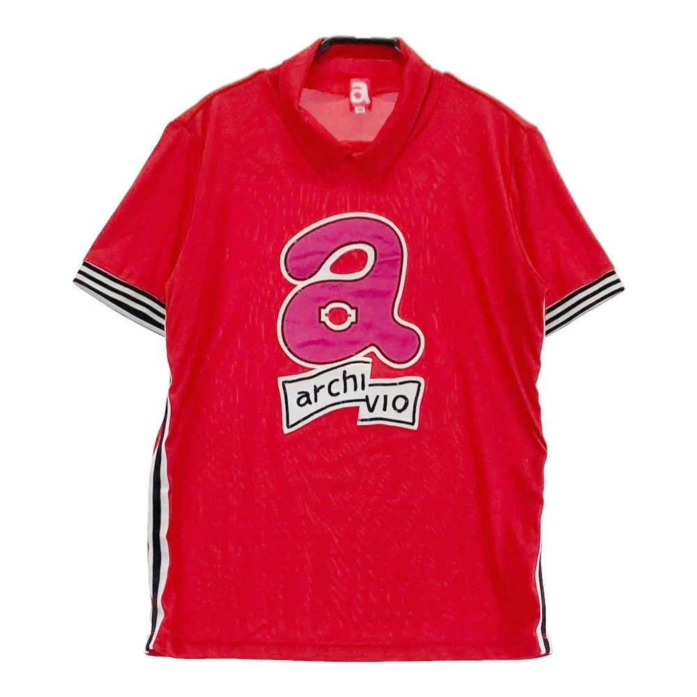 サイズ 38 ARCHIVIO アルチビオ ハイネック 半袖Tシャツ サイドライン レッド系 240101314284 ゴルフウェア レディース ストスト
