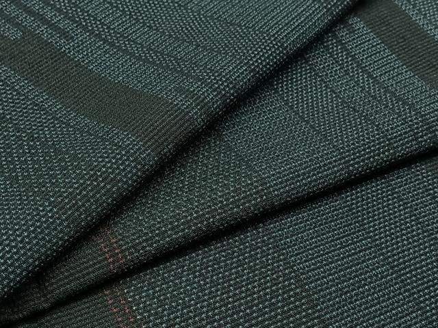 平和屋着物▽本塩沢　単衣　180亀甲　縞　正絹　逸品　AABA9581jh 平和屋着物▽本塩沢 単衣 180亀甲 縞 正絹 逸品 AABA9581jh 銀座【A-