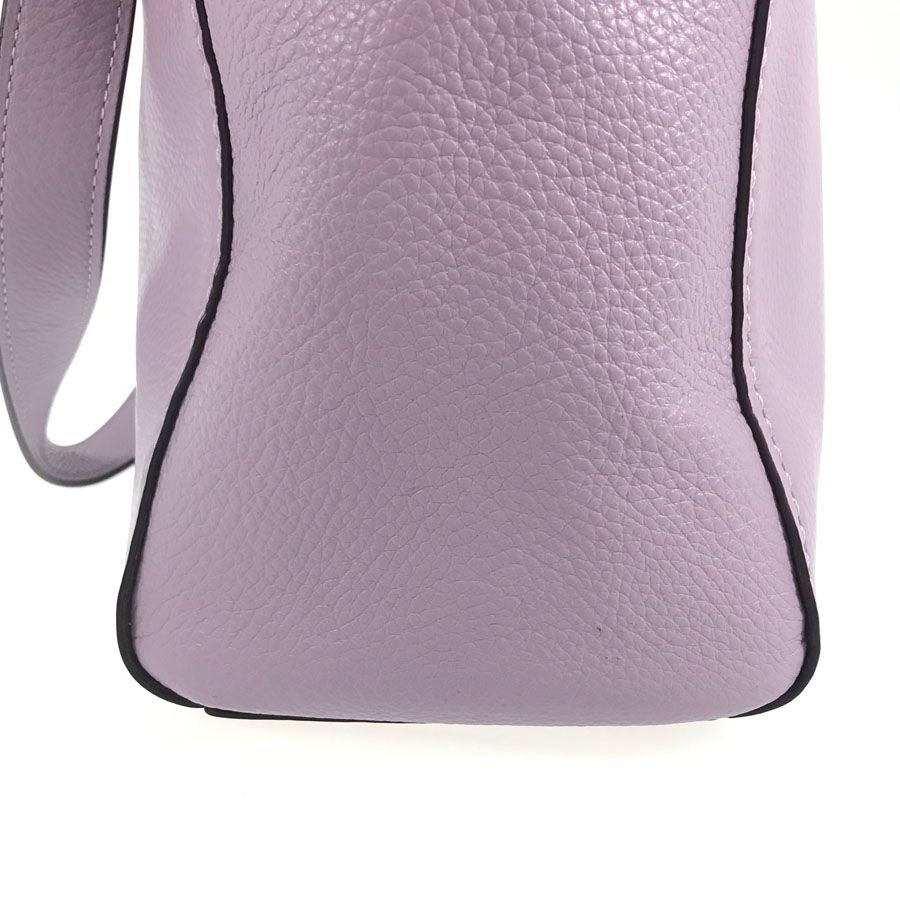 コーチ COACH F76701 パープル レザー トートバッグ rsa【中古