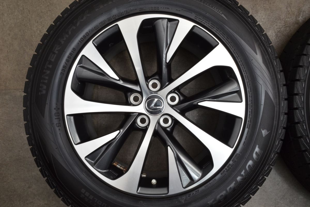 ★新車はずしホイール★超美品 即納出来ます LEXUS レクサス UX Fスポーツ 純正 4本セット トヨタ C-HR 50系 エスティマ などに 225/50R18 新車外し品レクサス 20 NX バージョンL 純正 18in 7.5J +35 PCD114.3