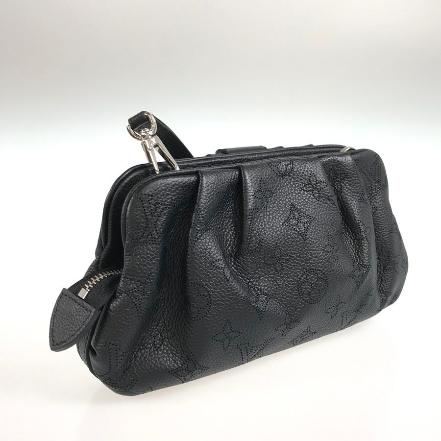 ルイ・ヴィトン LOUIS VUITTON マヒナ スカラミニ ショルダースタラップ付 2WAYバッグ M80093 ノワール レザー クラッチバッグ  fhb【中古】