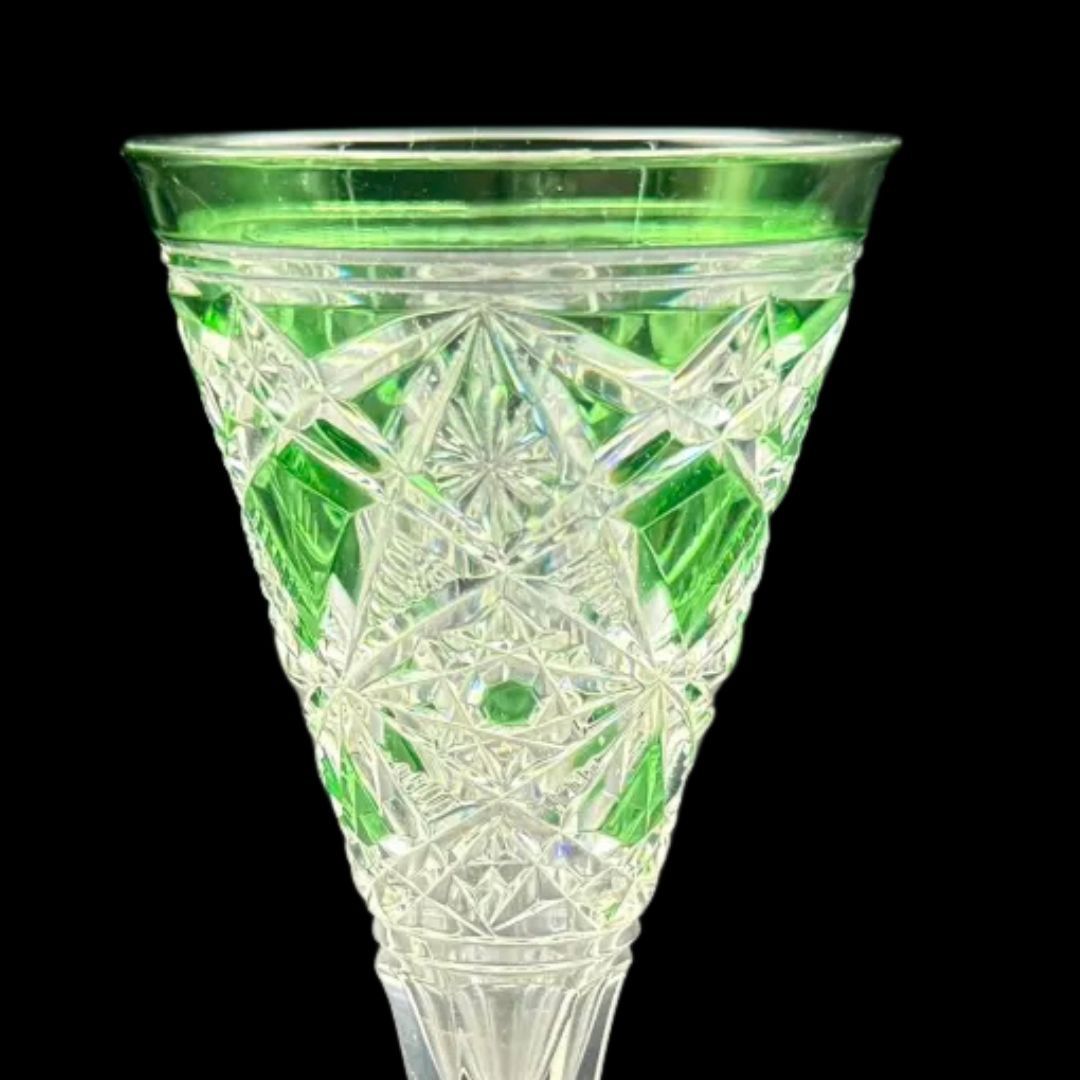 オールド・バカラ 最上級モデル ラグニー 緑色被せ 大型 カラフ