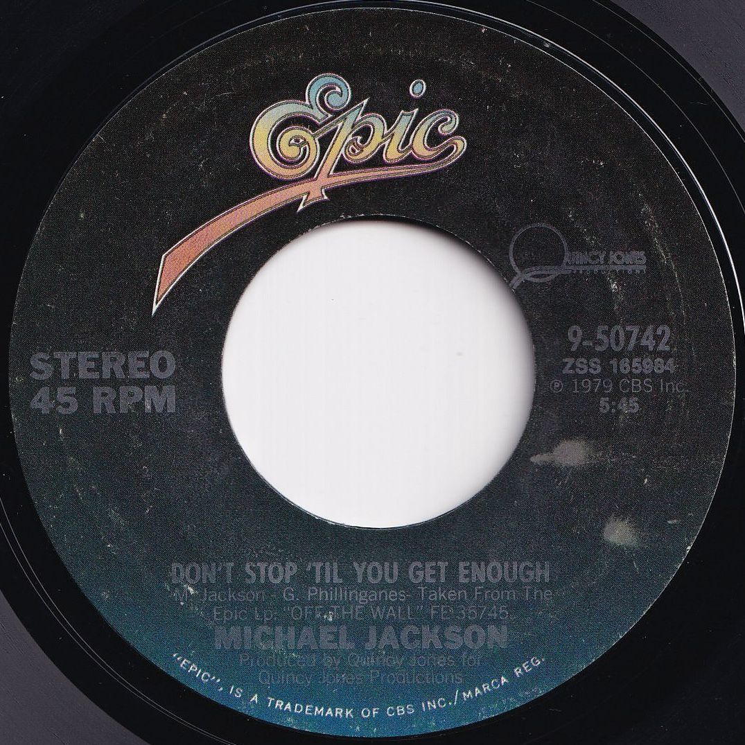 Michael Jackson Don't Stop 'Til You Get Enough / I Can't Help It Epic US  9-50742 208994 SOUL DISCO ソウル ディスコ レコード 7インチ 45 - メルカリ