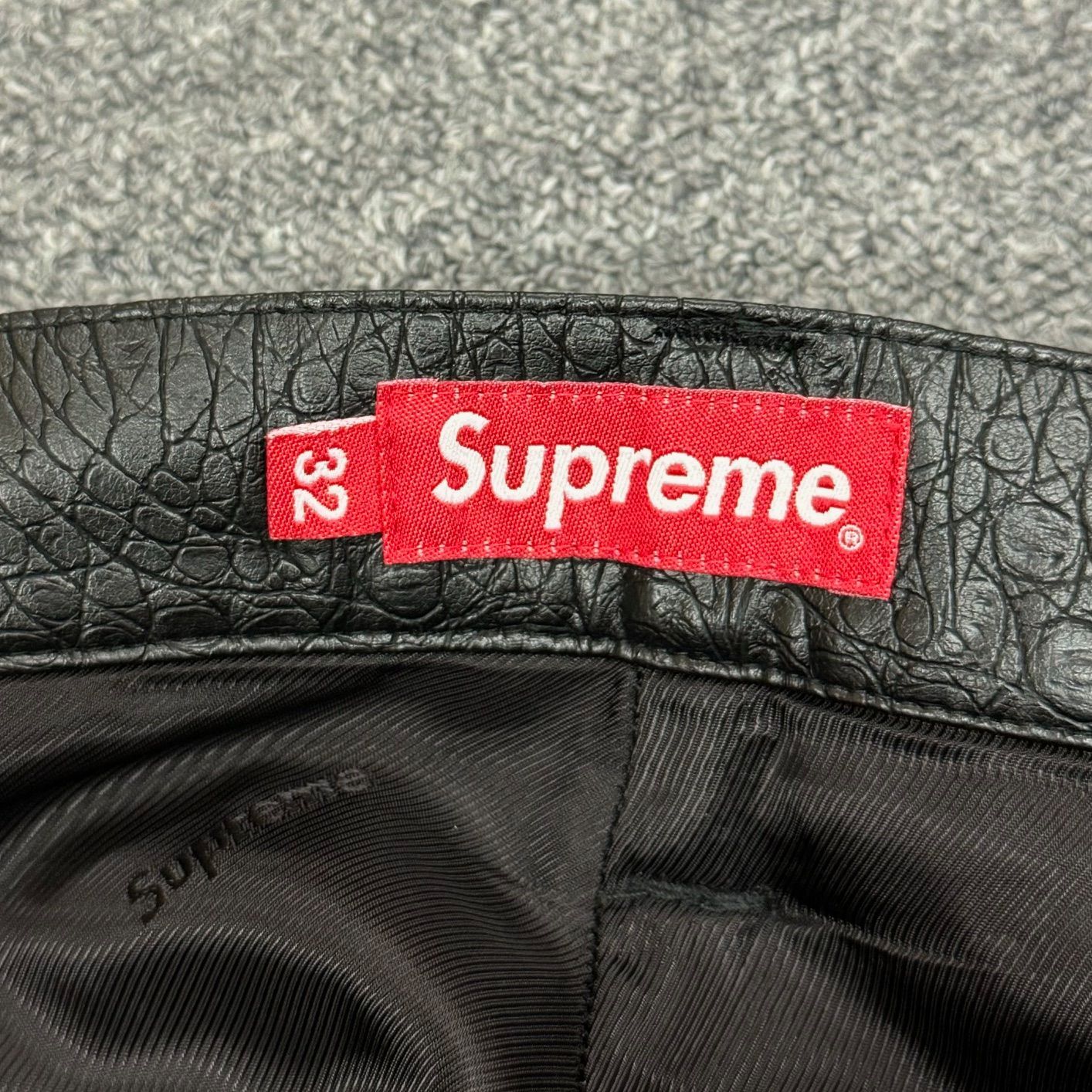 Supreme 22ss Faux Croc Painter Pant クロコ フェイク レザー