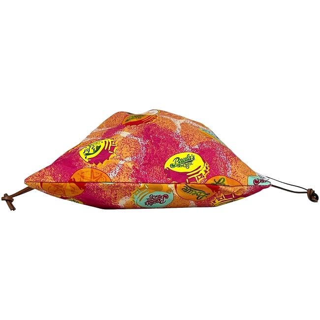 ロエベ 巾着 ポーチ ドローストリング オレンジ ピンク