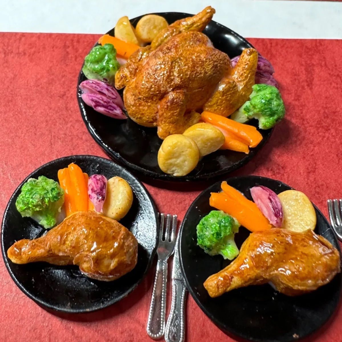 トクラページ　クリスマスチキン　フェイクフード　樹脂粘土 クリスマスチキン ミニチュアフード 樹脂粘土 その他置物 うさぎ