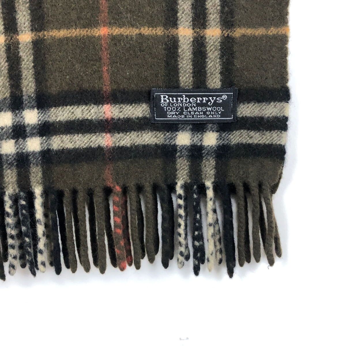 古着】 Burberrys of london ウール マフラー チェック柄 やや厚手