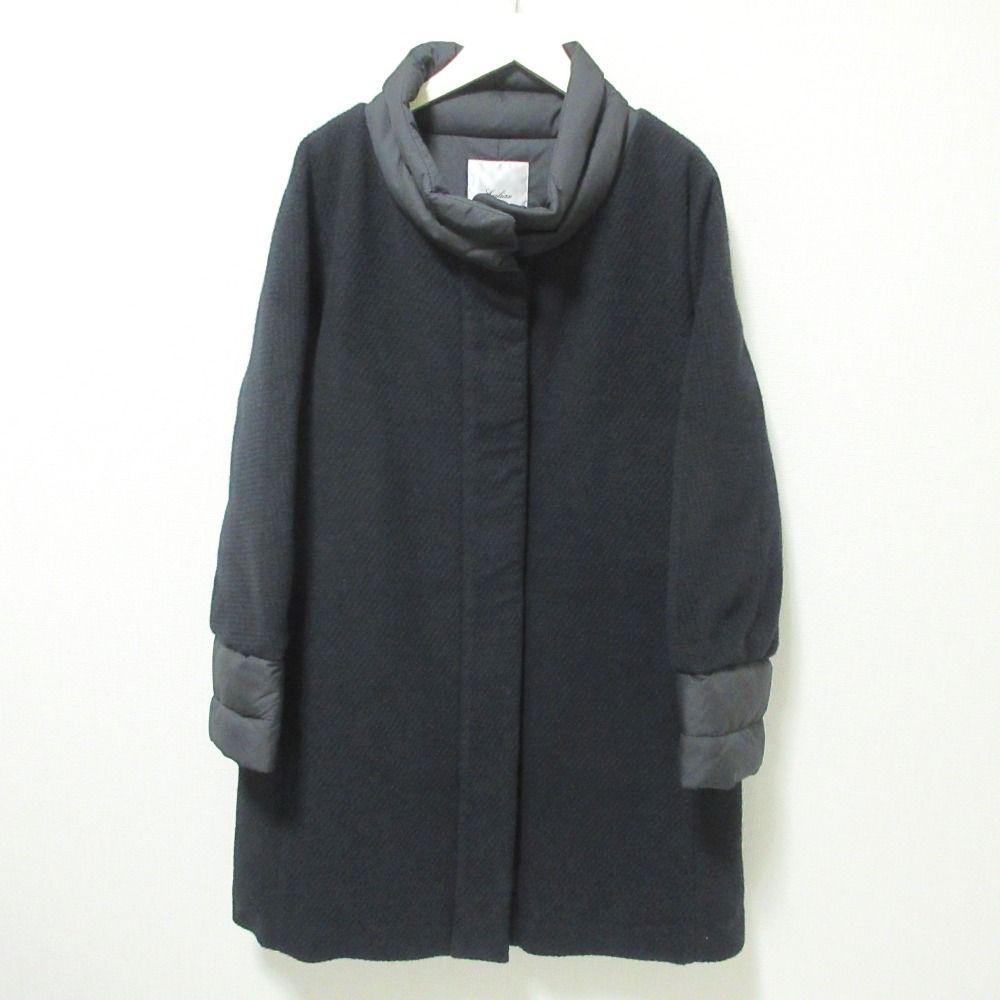 美品 Leilian レリアン ニット切替 ダウンコート 11号 ブラック 美品 Leilian レリアン ニット切替 ダウンコート 11号 ブラック