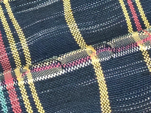 平和 ファッション 平和屋着物○八寸名古屋帯 紬地 格子 正絹 逸品