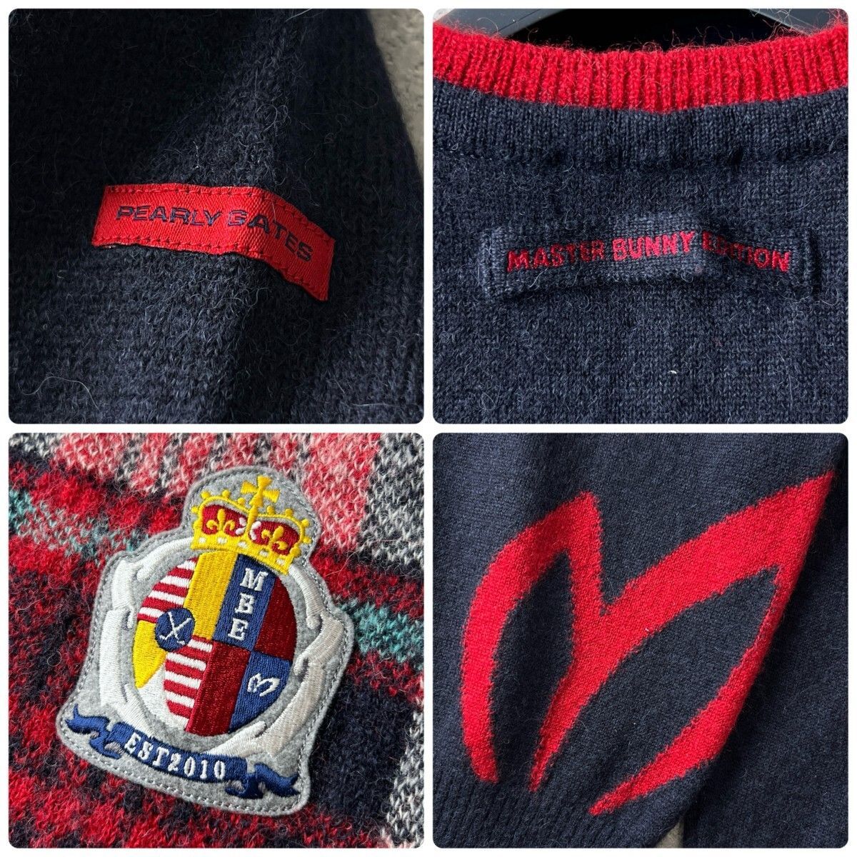 美品 MASTER BUNNY EDITION マスターバニー 上質 アルパカ Vネック