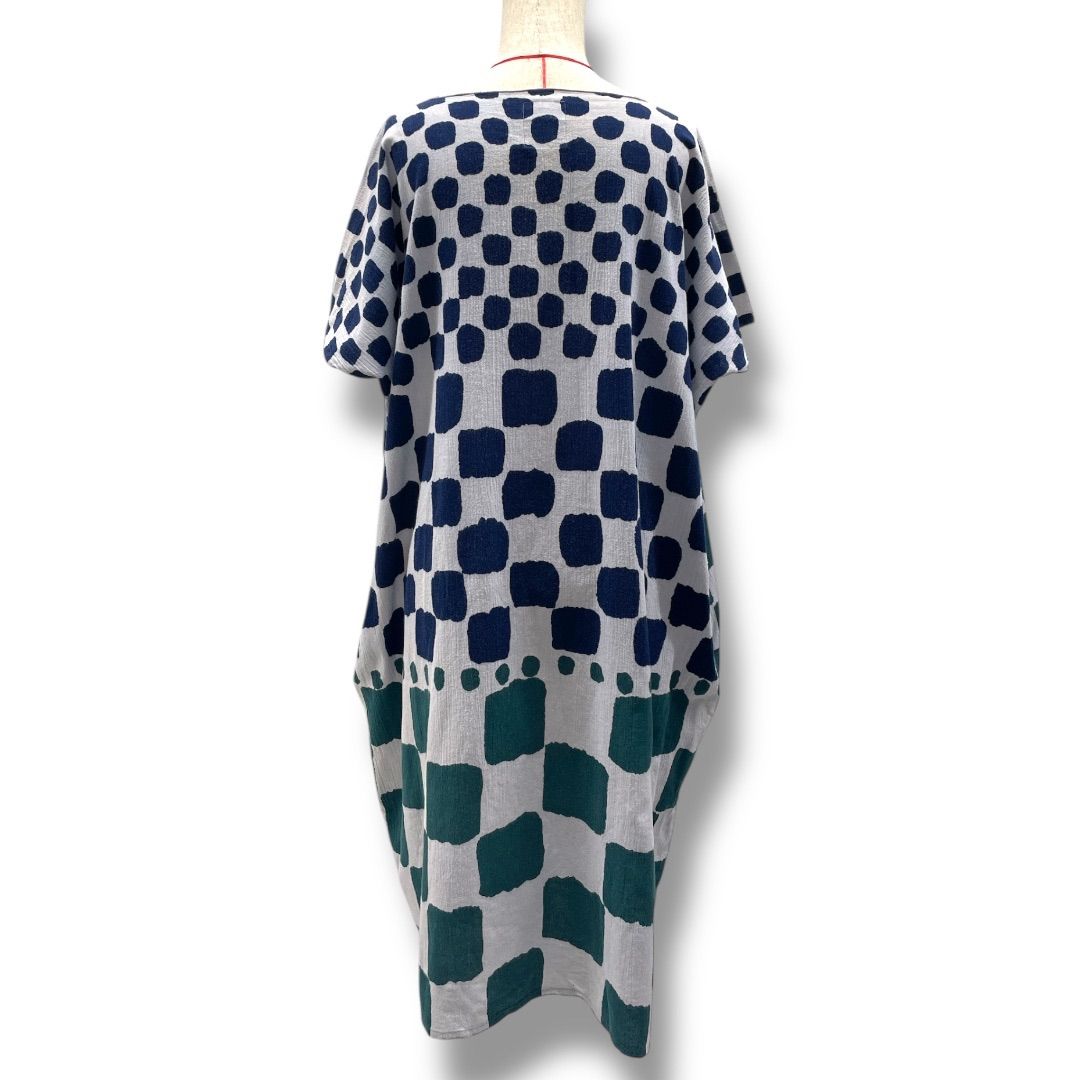 ソウソウ 貫頭衣　高島縮長方形衣　菊づくし　清風　ワンピース　チュニック ソウソウ 貫頭衣 高島縮長方形衣 菊づくし 清風 ワンピース チュニック