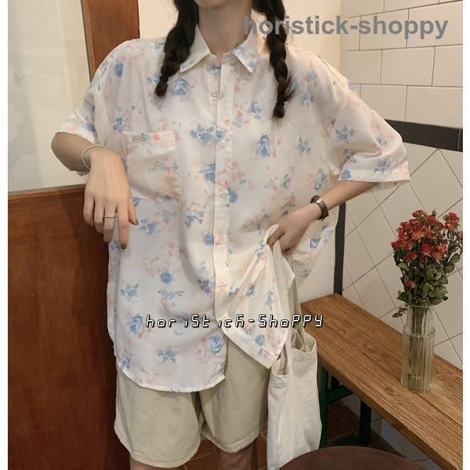 柄シャツ 花柄 シャツ アロハシャツ レディース 半袖 トップス 春夏 総柄 シャツブラウス 大きいサイズ カジュアル おしゃれ ゆったり 羽織
