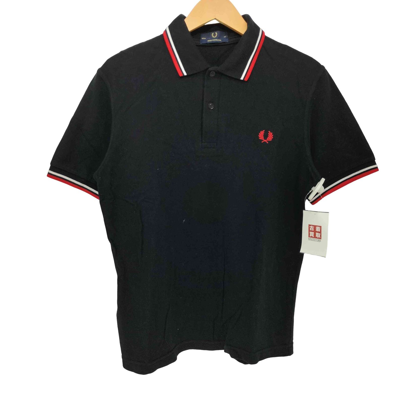 フレッドペリー FRED PERRY 英国製 ワンポイントロゴ刺繍 S/S 鹿の子