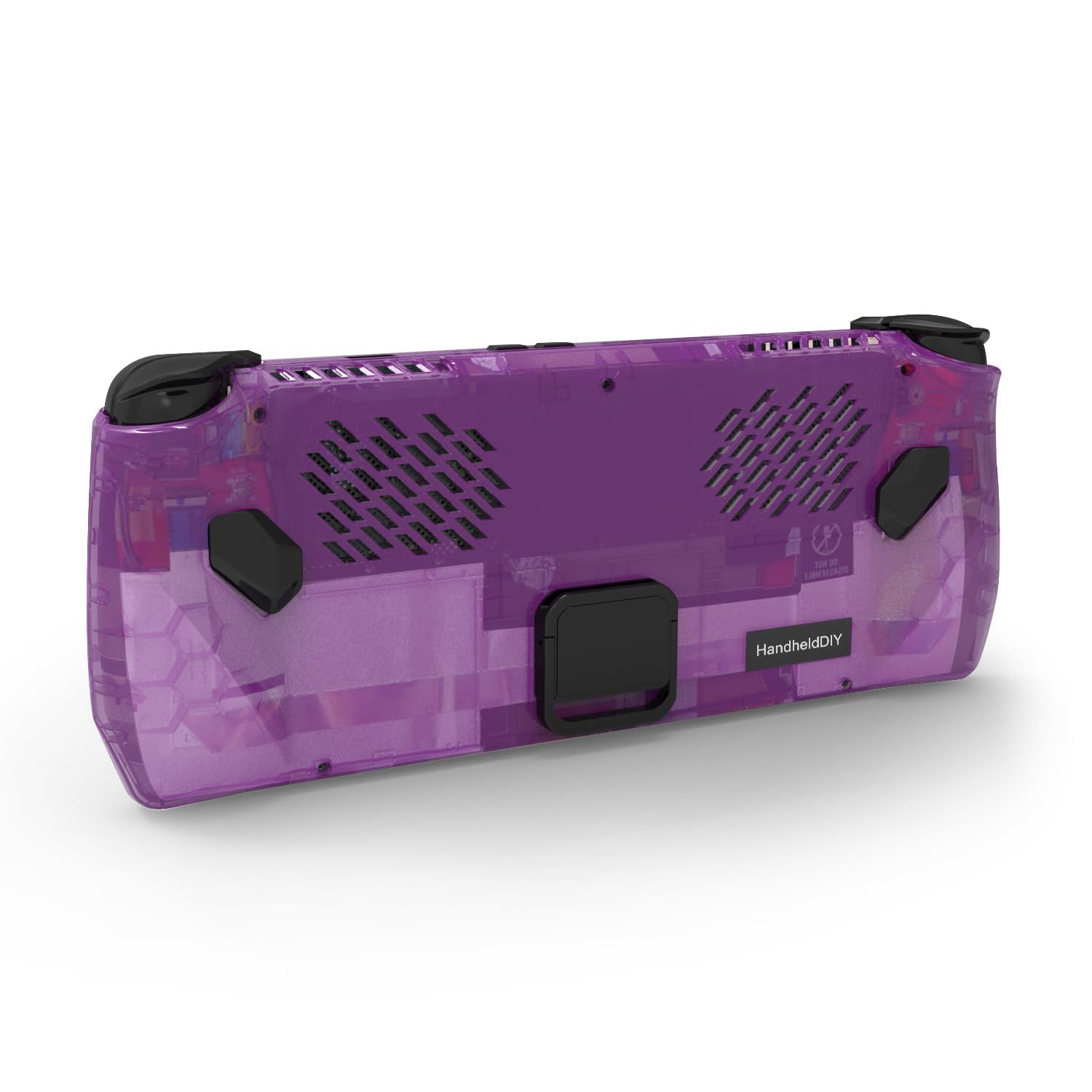 HandheldDIY Modcase for ROG Ally ROG Ally バックプレートアクセサリー 熱管理シェルケース ASUS ROG Ally対応 キックスタンド ヒートスプレッダー カスタムネームプレート付き パープル パープル