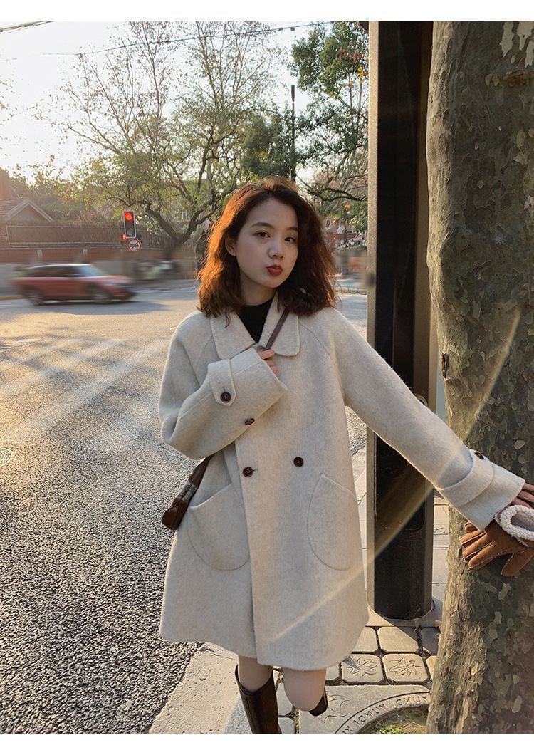 コート ウール チェスターコート レディース コートジャケット 長袖 ウールコート ダブルフェイス ミドル丈 ショート 防風コート アウター シンプル 冬服 保温 防風 細身 高品質 上品 Aライン 通勤 ビジネス 上nuanta11 DZ30