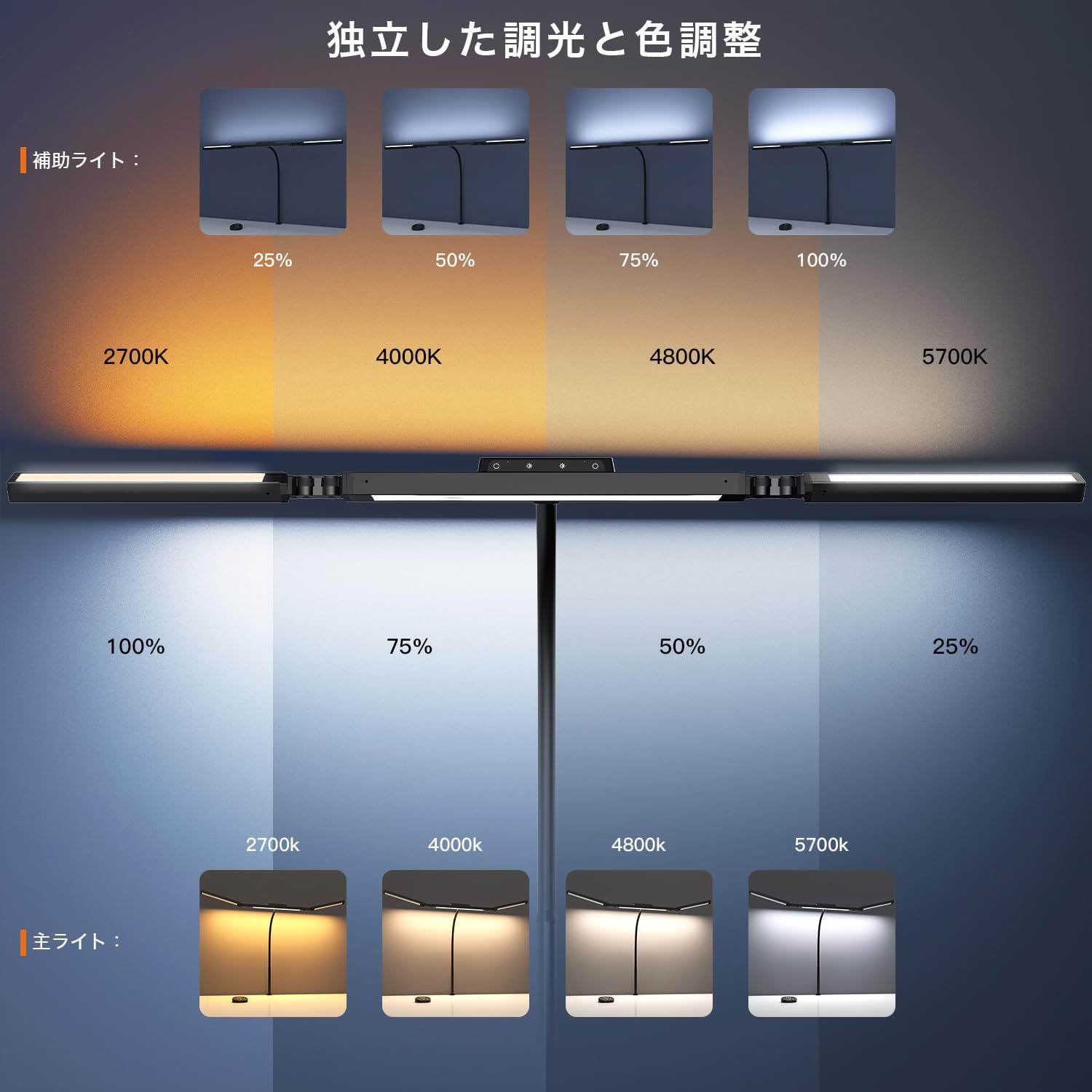 ブラック 電気スタンド