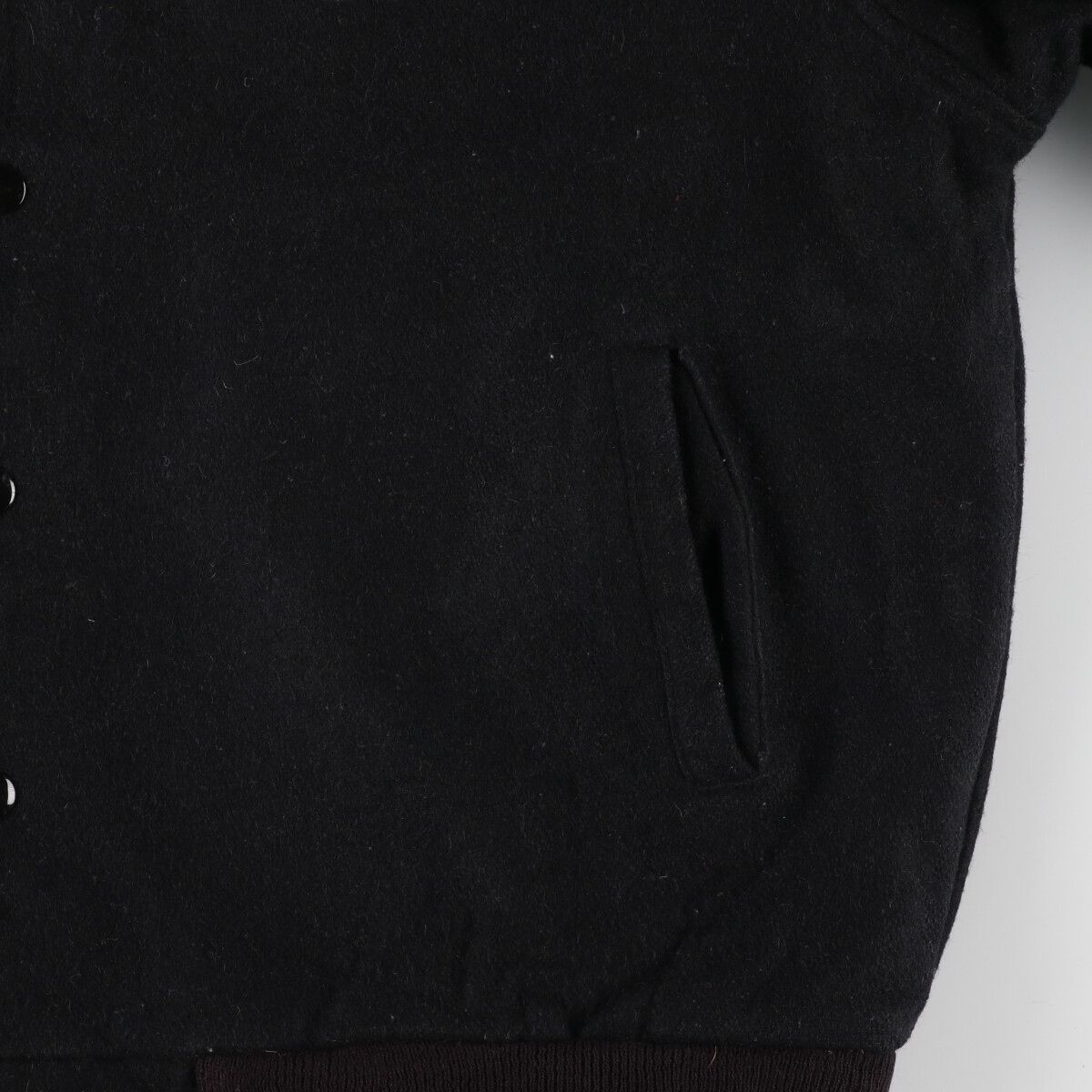 古着 オールブラックカラー 90年代 AUBURN SPORTSWEAR ウール 