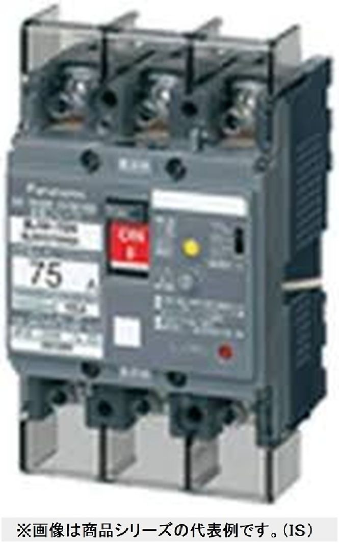 漏電ブレーカ 3P75A 100|200|500ｍA AC100-200V両用 BJW37591K-3P75A