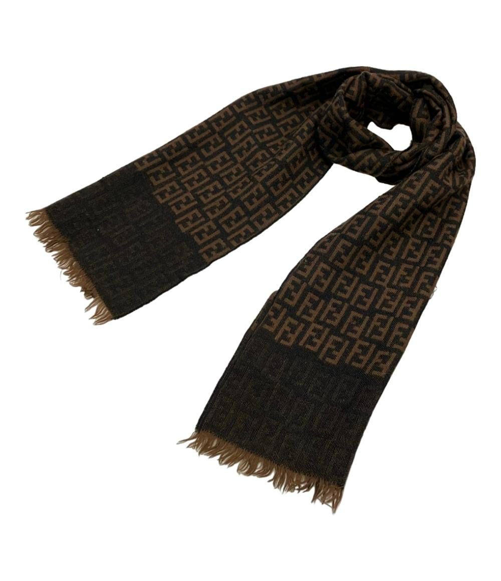 FENDI　マフラー　ズッカ柄　ウール100% フェンディ マフラー ウール 100% ズッカ柄 レディース FENDI 美