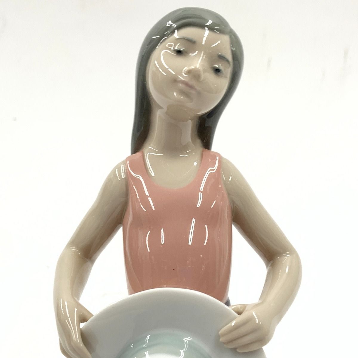 LLADRO 帽子を持つ少女 〇〇LLADRO リヤドロ 麦わら帽子を持つ少女 フィギュリン オブジェ