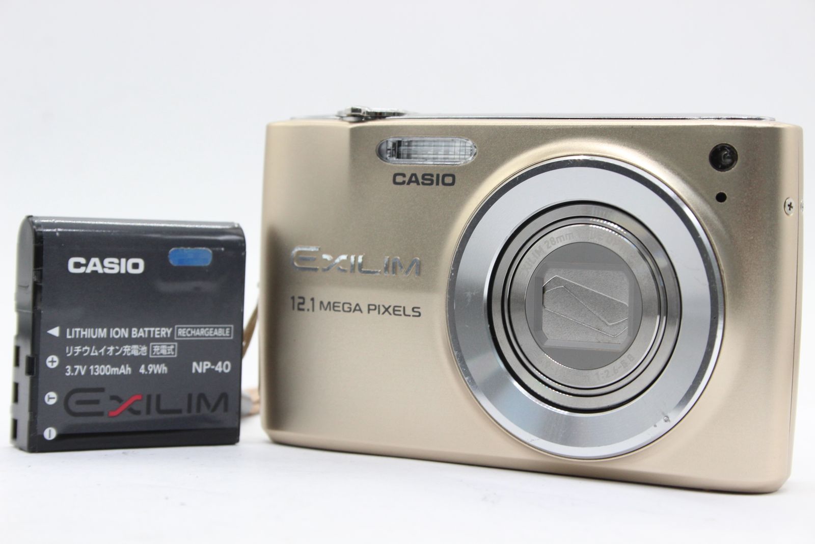 美品 返品保証】 カシオ Casio Exilim EX-Z400 ゴールド 28mm