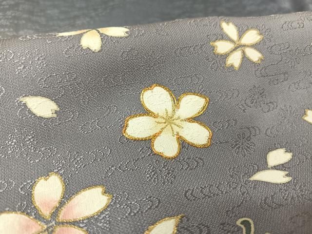 平和屋着物○美空ひばり 訪問着 駒刺繍 舞花文 暈し染め 金糸 金彩