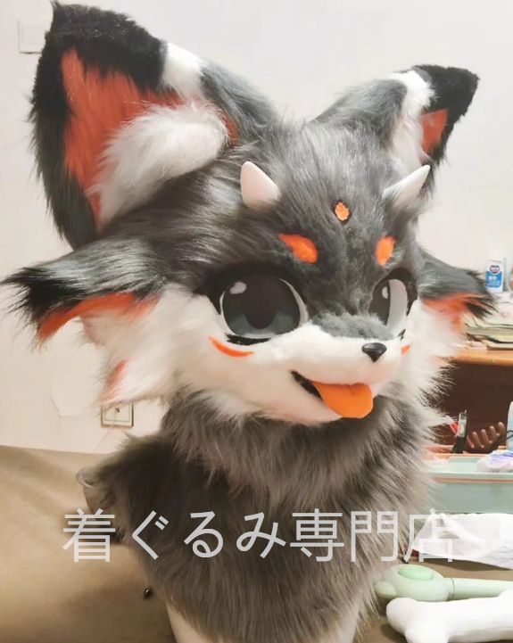 着ぐるみ ヘッド 猫 犬 マスク 全頭ヘッド ケモノ ファースーツ ぬいぐるみ コスプレ コスチューム kigurumi 一点物