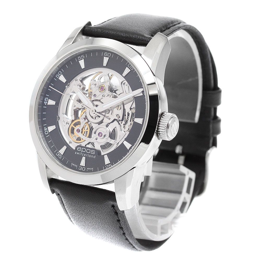 エポス EPOS 3423SKBK エモーション 自動巻き メンズ良品保証書付き_  