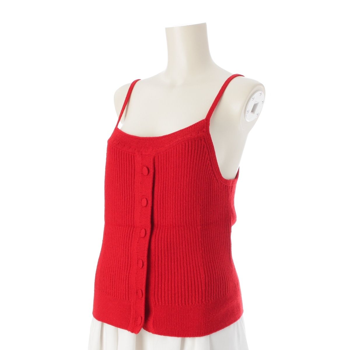 ドリスヴァンノッテン 25 SS ウール アクリル リブ タンクトップ トップス 251-011209-1713-352 レッド L