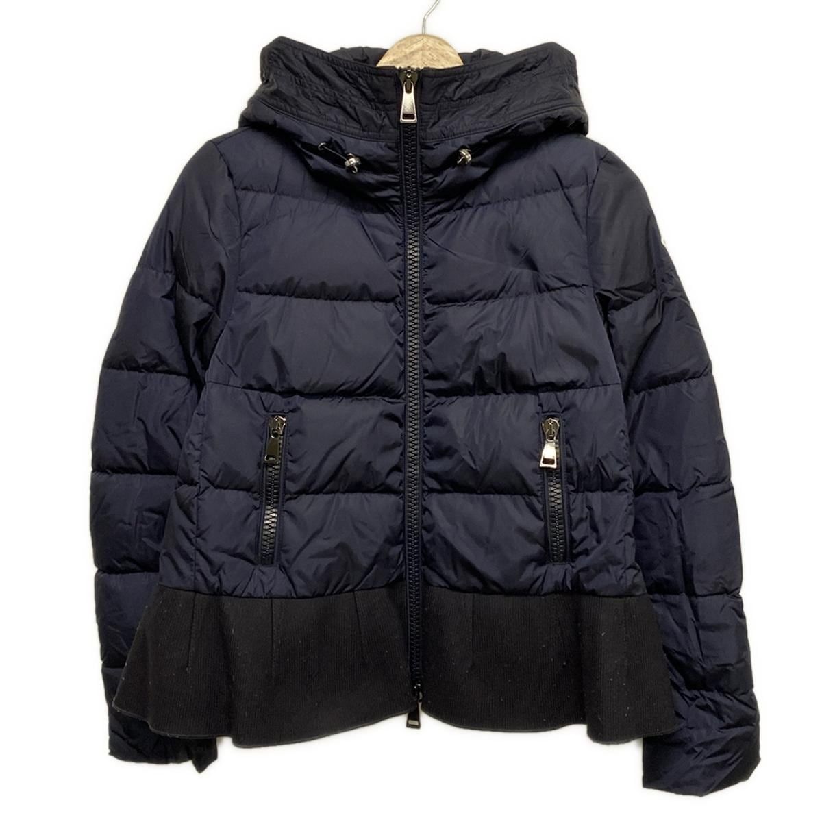 MONCLER(モンクレール) ダウンジャケット サイズ0 XS レディース美品 NESEA(ネセア) ダークネイビー 長袖/冬 - メルカリ