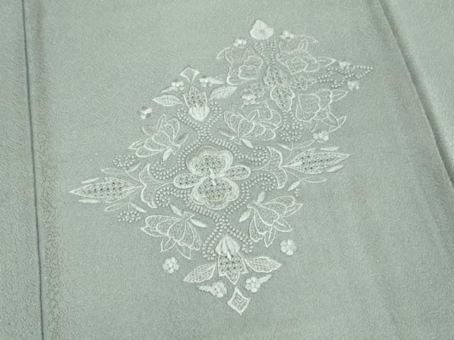 着物屋こころ□極上 訪問着 作家物 藤紫朗 総刺繍 中国三