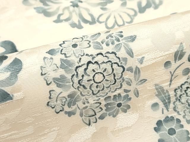 平和屋本店□極上 九寸名古屋帯 草花丸文 逸品 未使用 CZAA2436s5
