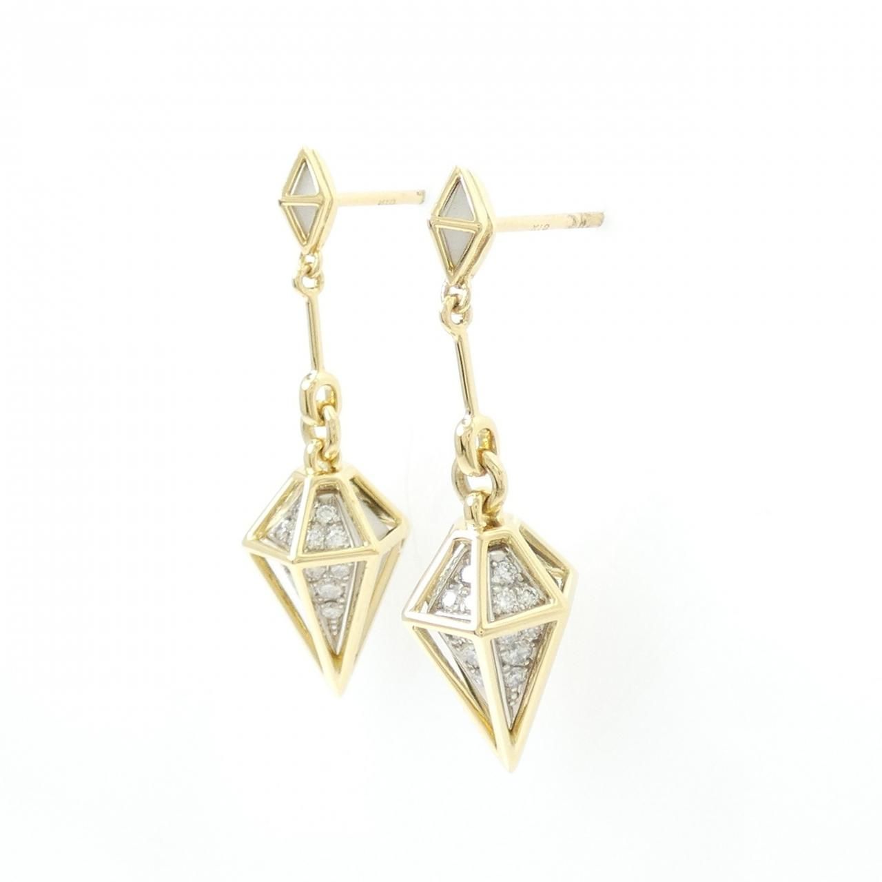 激安挑戦中! K18YG|PT900 ダイヤモンド ピアス 0.45CT