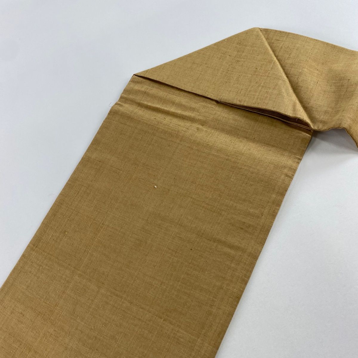 ユ34未使用名古屋帯 単帯　紬　全通柄　華紋　美品逸品夏 着物 仕立て上り 名古屋帯 秀品 紬地 華文 鳥 刺繍 薄茶色 正絹 【中古】 - メルカリ