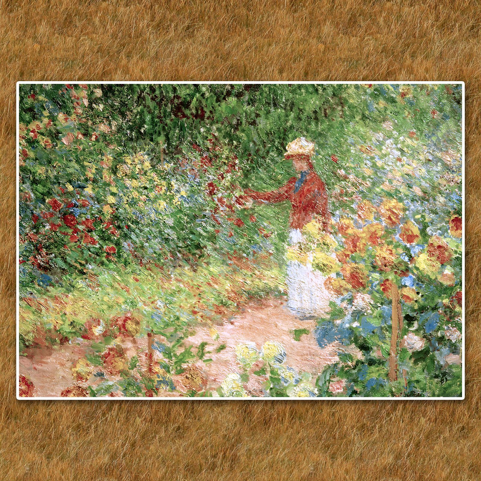 モネ『ジヴェルニーの自宅の庭』複製画【額入り】 - メルカリ