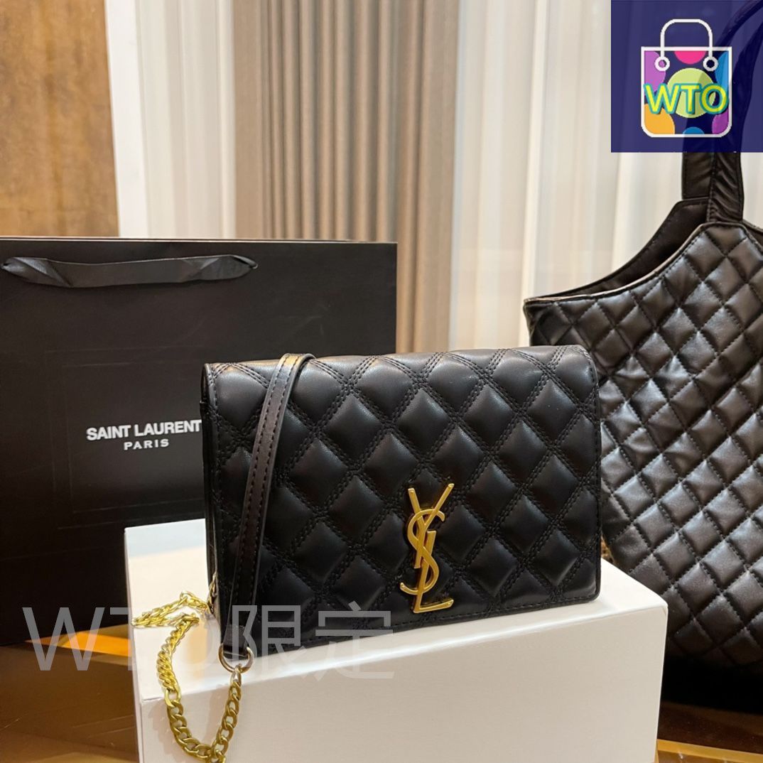 美品 イヴサンローラン ブラック ショルダーバッグ YSL 大容量 トートバッグ 送料無料 YSL イヴサンローラントートバッグ ショルダーバッグ