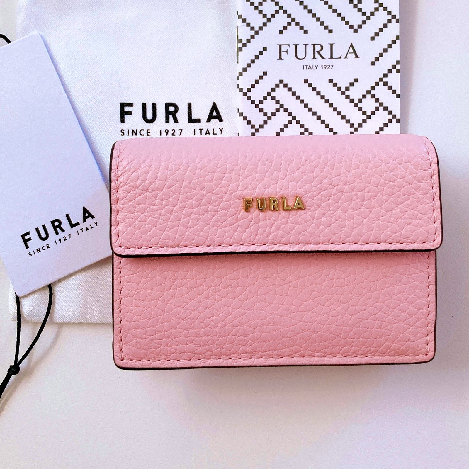 FURLA フルラ 三つ折り 財布 ライト ピンク バビロン ウォレット 