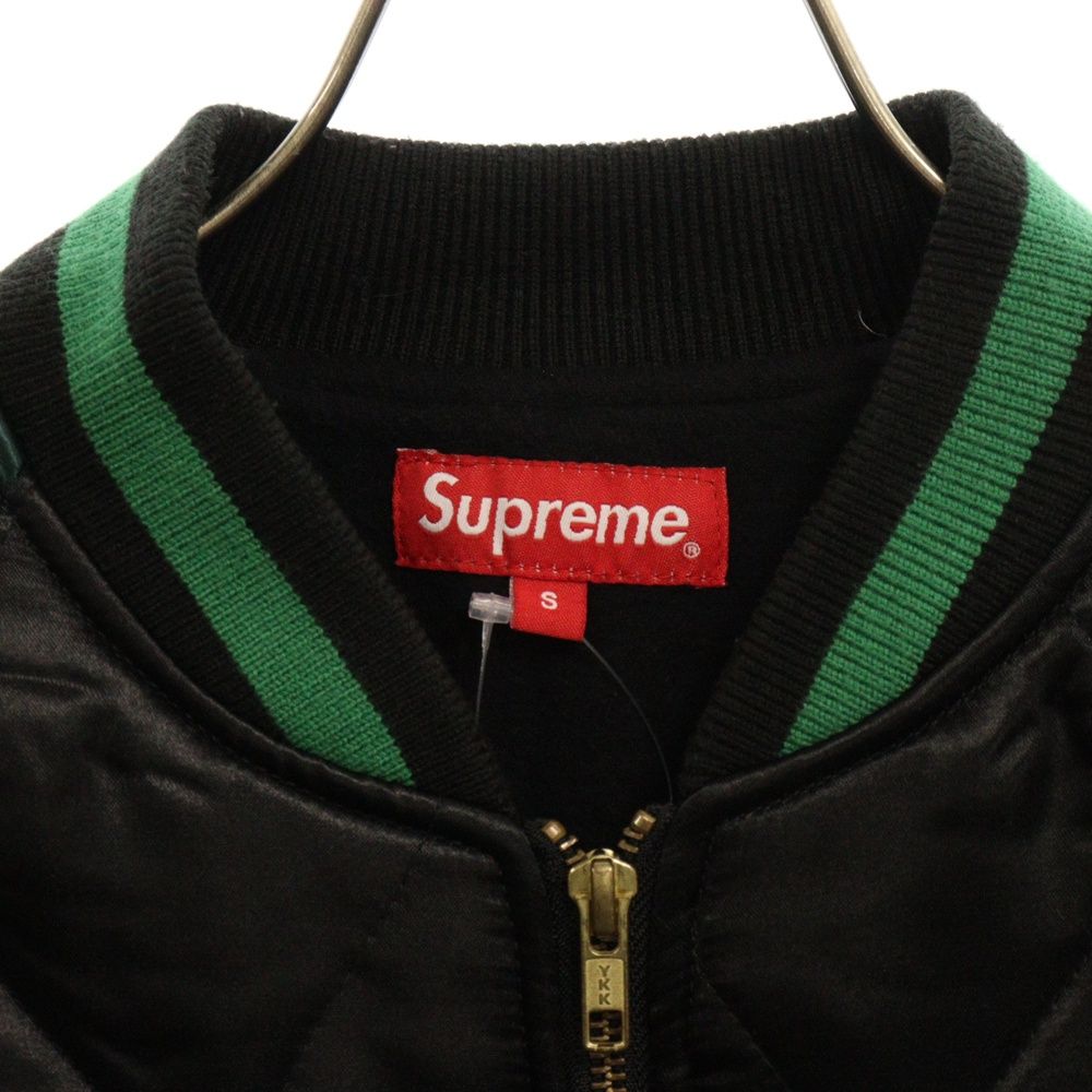 SUPREME (シュプリーム) 13AW Quilted Satin Bomber Jacket キルテッド