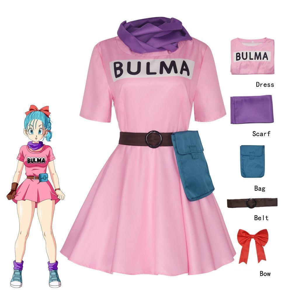 ドラゴンボール Dragon Ball ブルマBulma コスプレ衣装 コスチューム コスプレ衣装 ハロウィン クリスマス 変装 仮装 舞台服 演出服 大人 子供 cosplay