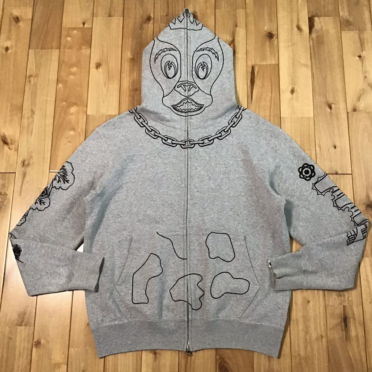ホルスタイン パーカー Mサイズ Holstein full zip hoodie a bathing 