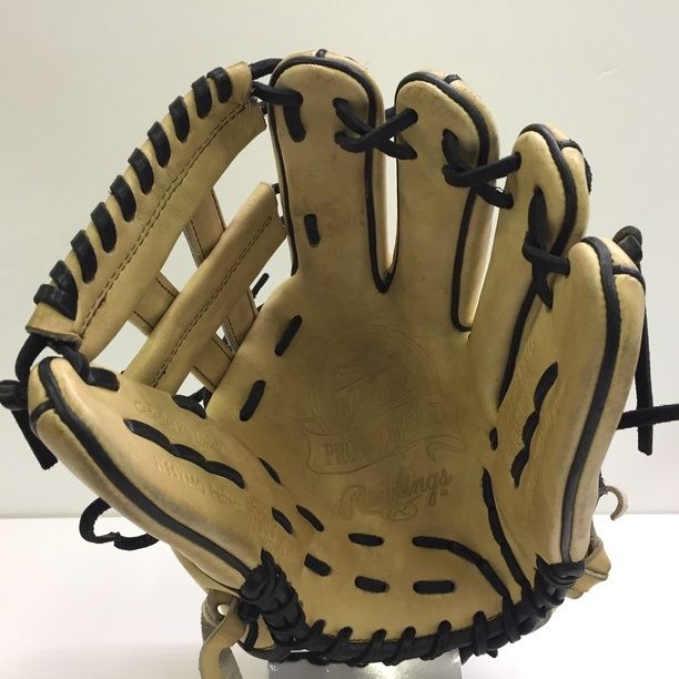 中古品 ローリングス Rawlings プロプリファード 硬式 内野手用オーダーグローブ PROSN54YMG 刺繍入り 1721