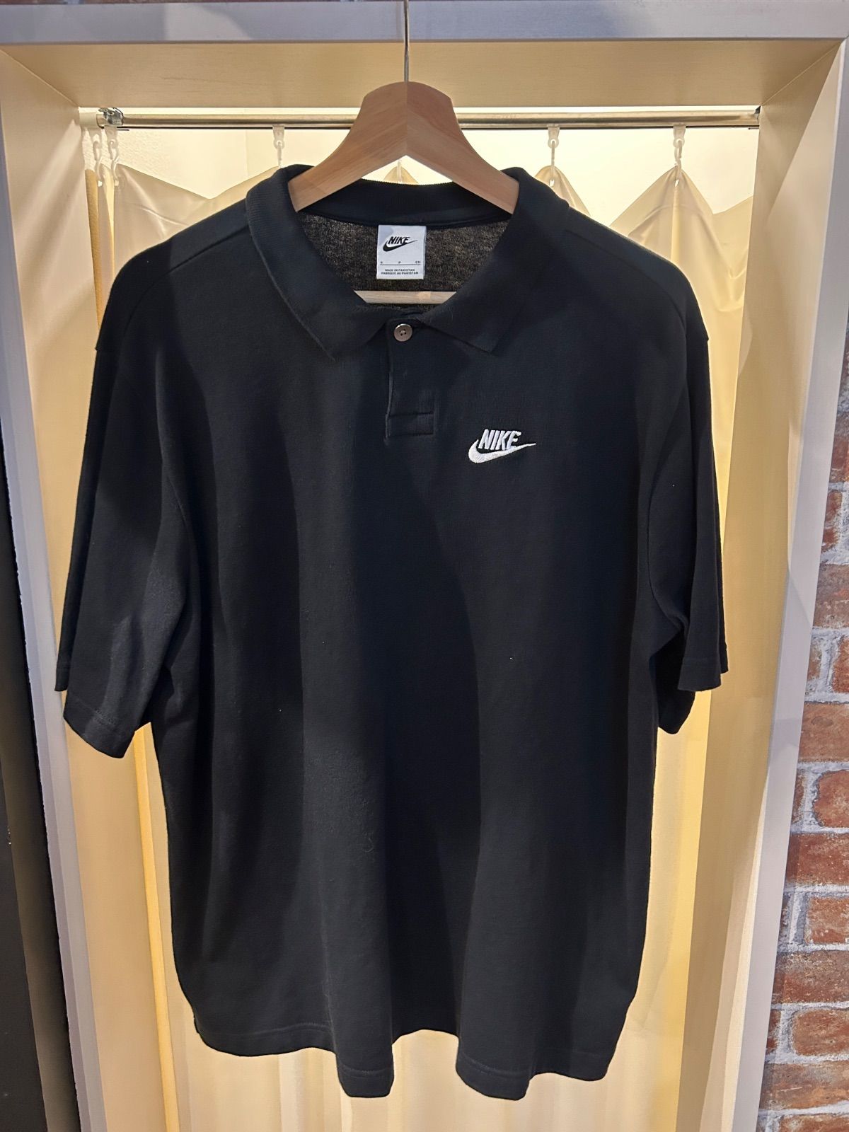 U.K製90s NIKE ナイキ ポロシャツ Lサイズ　古着　オーバーサイズ NIKE - U.K製90s NIKE ナイキ ポロシャツ Lサイズ 古着 オーバー