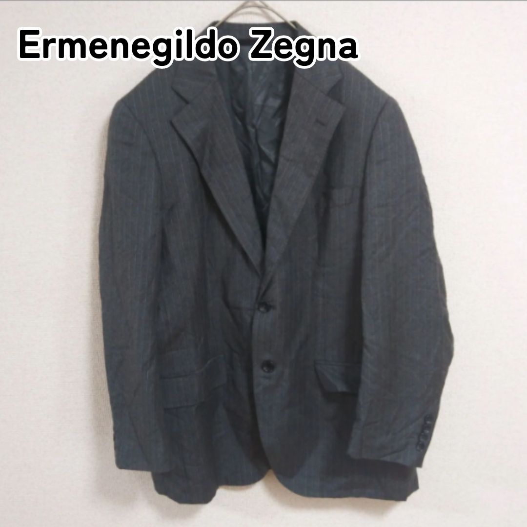 Ermenegildo Zegna エルメネジルドゼニア 92 A4 グレー ストライプ柄