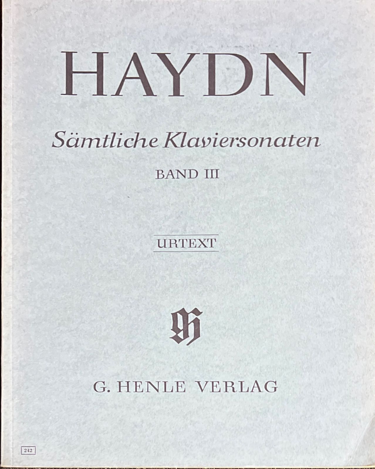 ハイドン ピアノ・ソナタ全集 第3巻 (ピアノソロ)輸入楽譜 Haydn Samtliche Klaviersonaten Band 3 洋書