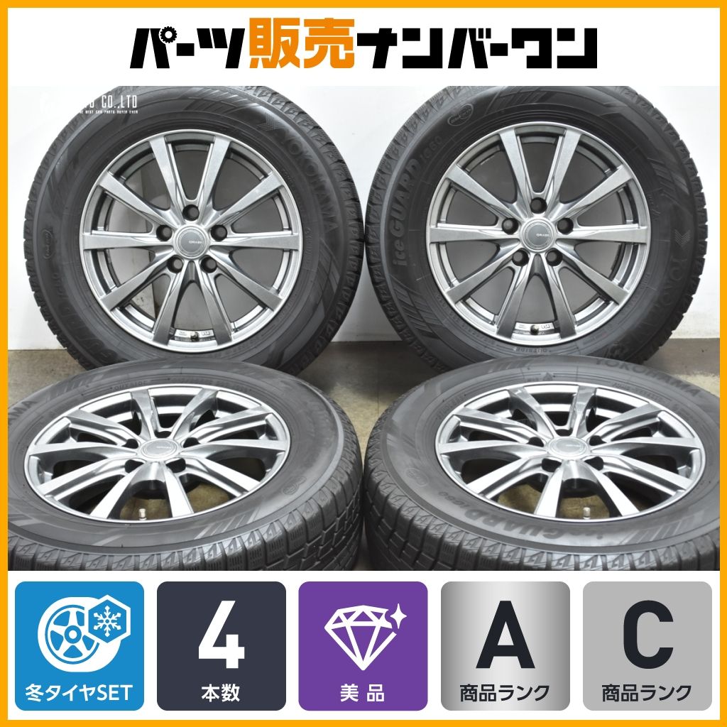 程度良好品 GRASS 16in 6.5J 38 PCD114.3 ヨコハマ アイスガード iG60 215 65R16 アルファード ヴェルファイア カローラクロス