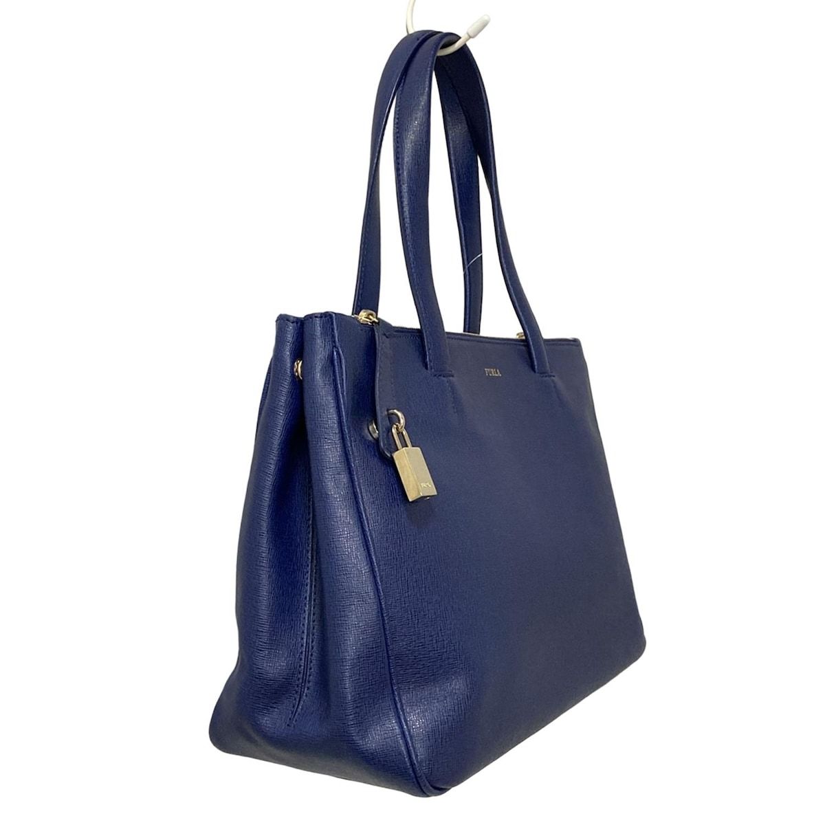 FURLA(フルラ) トートバッグ - ネイビー レザー - メルカリ
